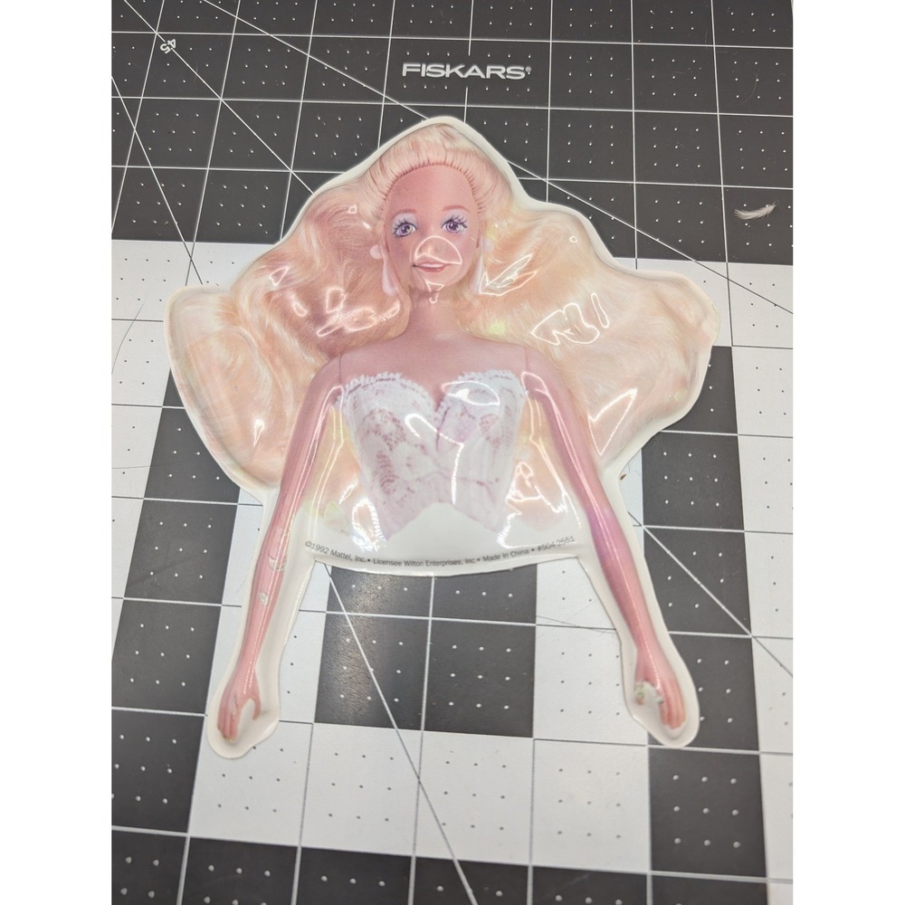 Wilton Barbie Bride Dress torso Cake Topper plastic Mattel 1992‎ 504-2551 Blonde